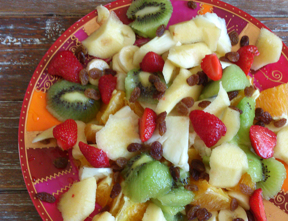 Salade de fruis frais printemps