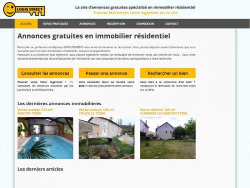 LogisDirect, site d'annonces immobilières en Symfony3