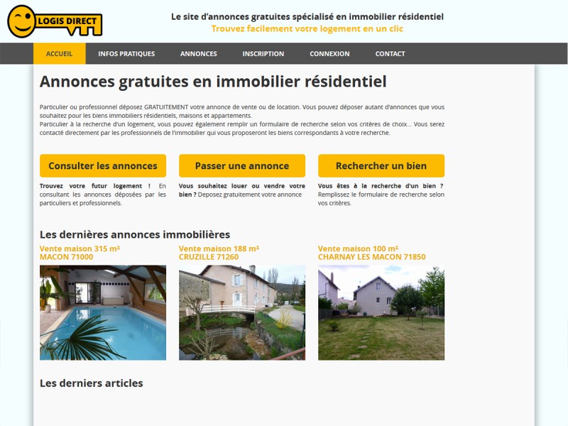 LogisDirect, site d'annonces immobilières en Symfony3